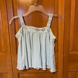 Light Blue Cottage Core Tank